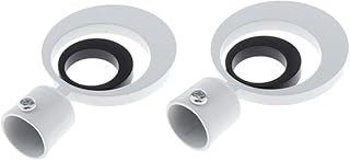 2 Pezzi Terminali per Asta di Tenda, per Camera da Letto di Moda - 3D Bianco_10x6,5x2,2 cm, Come descritto