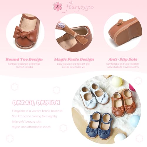 Image of Flaryzone Toddler Little Girl Mary Jane School Uniform Oxfords Flat Dress Shoes