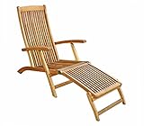 Dehner Deckchair Macao, ca. 145 x 60 x 92.5 cm, FSC Akazienholz, natur