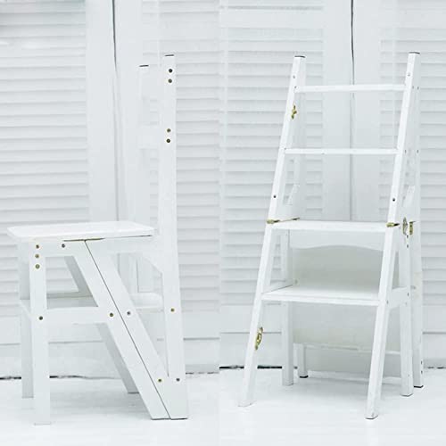 Transformación plegable silla escalera madera multifunción taburete pasos 7