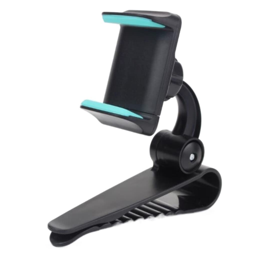 Supporto Telefono Supporto Universale per Telefono Cellulare per Parasole per Auto per con Visiera Automatica Rotazione di 360 Gradi per Auto(Blue)