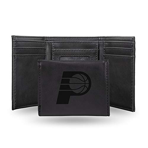 NBA Indiana Pacers Laser Engraved Tri-Fold Wallet, Black - image 1