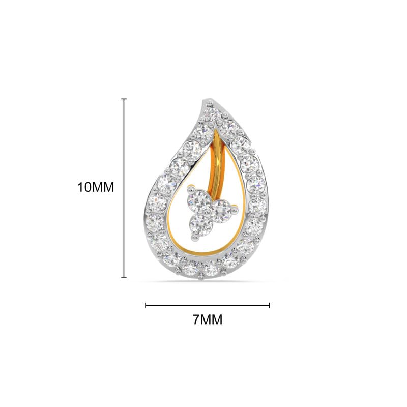 Image of KISNA JEWELS 14KT|18KT BIS Hallmark Pure Gold and Diamond Stud Earrings For Women with Screw Back clouser