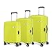 American Tourister 3Pc Liftoff Set Polypropylene (Pp) Hard 8 Wheels Spinner Luggage/Suitcase/Trolley Bag for Travel (Apple Green
