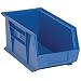 Edsal PB8504B High Density Stackable Plastic Bin, 8" Width x 7" Height x 14" Depth, Blue (Pack of 12 )