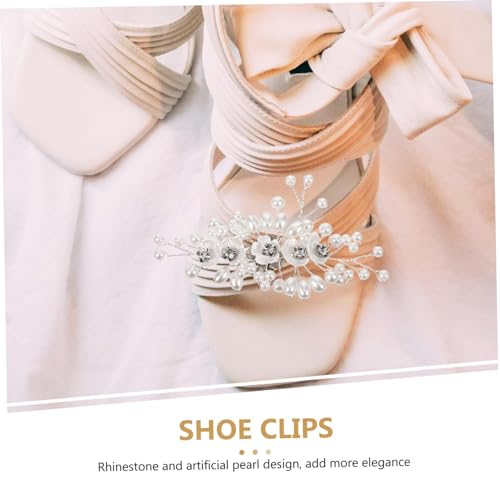 Clips de chaussure fleurs perles pour sublimer une tenue de mariage - 4