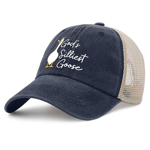 Image of Funny Goose Hat Silly Goose On The Loose Hat Men Baseball Hats Funny Cap