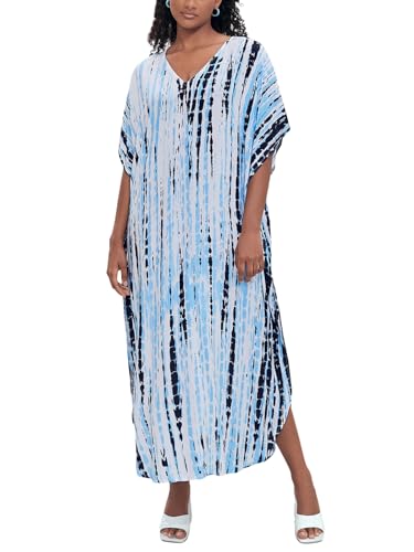 Image of Kaftan Dresses for Women Plus Size Bathing Suit Cover up Caftan Maxi Beach Dresses