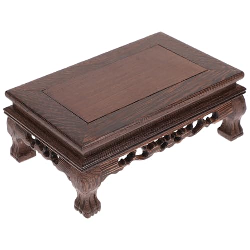 KICHOUSE Base de Madera para Plantas en Maceta, Soporte Robusto Rectangular para Exhibición en Sala y Entrada, Adecuado para Macetas y Objetos Decorativos