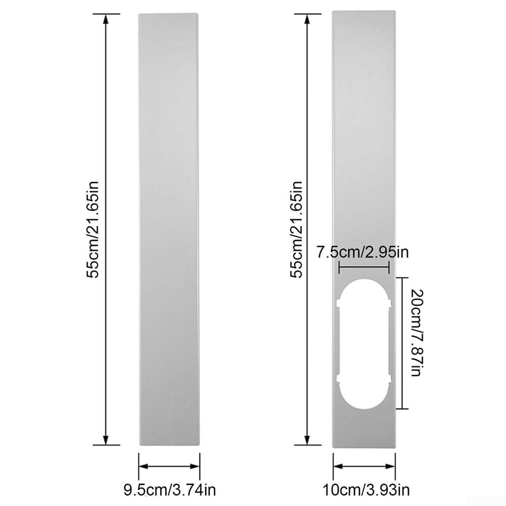 Kit di prolunga portatile per tubo di scarico del condizionatore d'aria, con adattatore per interfaccia condotto da 15 cm e connettore per piastra di tenuta per finestra da 55 cm (set 4)
