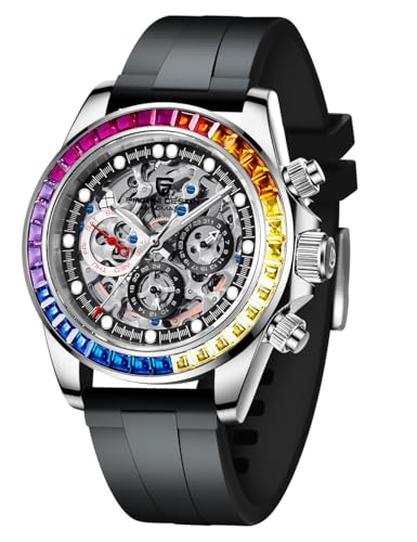 Pagani Design PD 1653 Reloj Automático para Hombre Diseño Hueco Esfera Mecánica Impermeable 40 mm Cristal de Zafiro PD 1653 Regalo para Hombre