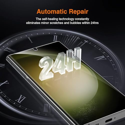 Image of SHILD Silicone - (2 Pack Full Screen Protector Guard For Samsung S23 Ultra (6.8-inch Screen Size) | Transparent Screen Guard For Galaxy S23 Ultra Fingerprint Support /S PEN Compatible /HD