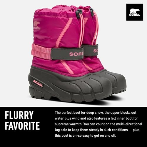 Sorel 1855251 Snow Boot, Red Deep Blush X Tropic Pink Youth, 7 Us Unisex Big Kid thumb #1