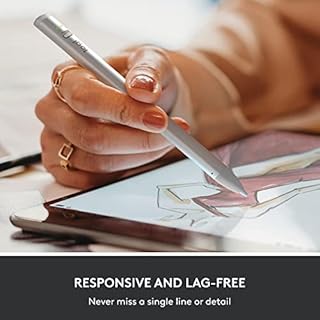 Logitech Crayon Digital Pencil for iPad (USB C Port Compatibility Only) Featuring Apple Pencil Technology, No Lag Pixel-Precision, and Dynamic Smart Tip with Fast USB C Charge - Silver