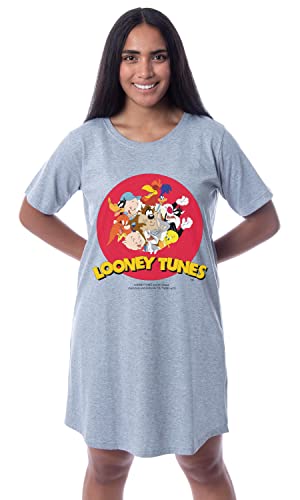 Vêtement de nuit Bugs Bunny Looney Tunes large gris contre les nuits agitées