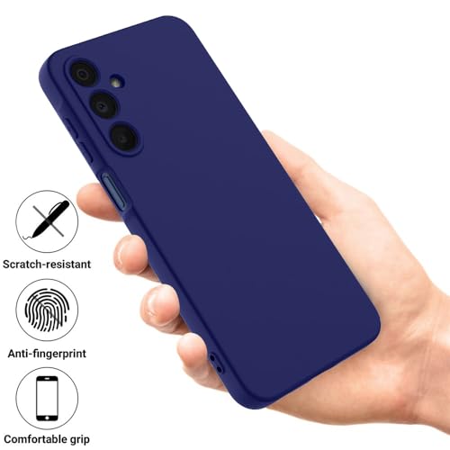 Image of Back Cover for Samsung Galaxy A17 5G / F17 5G / M17 5G | Full Camera Protection | Premium Liquid Silicon Case | Flexible Bumper Case for Samsung Galaxy A17 5G / F17 5G / M17 5G (Dark Blue)