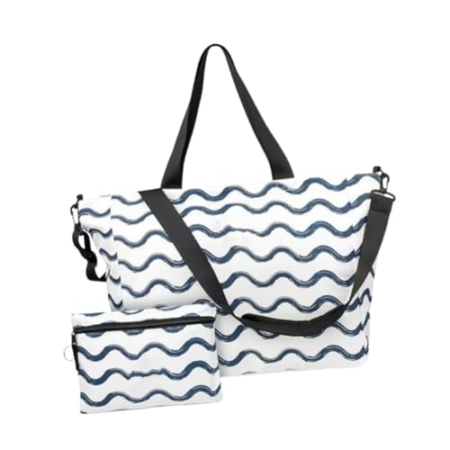 Beach Tote Bag Women Handbag for Women Large Capacity with Pocket Beach Bags Travel Tote, for Vacation Essentials Trip Family, Blue