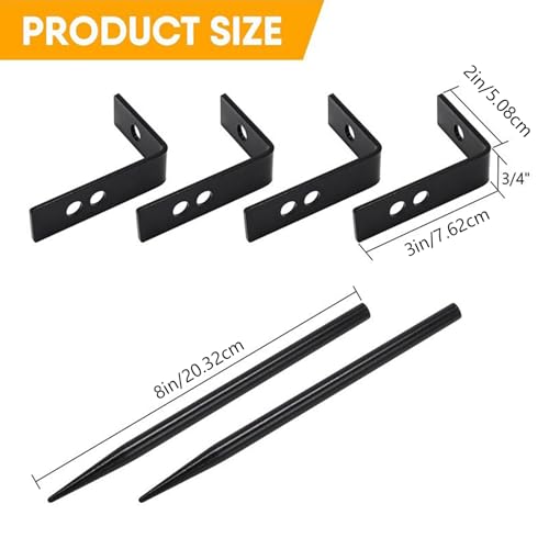 Supports de gouttière avec support réglable en acier inoxydable lot de 2 - 7