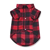 Ctilfelix Dog Shirt Plaid Puppy Clothes for Small Medium Large Dogs Cats Boy Girl Kitten Soft Pet T-