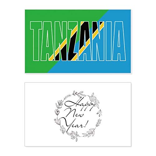 Tarjeta conmemorativa de Año Nuevo de Tanzania personalizada con nombre para recuerdo