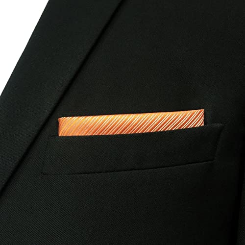 S&W SHLAX&WING Mens Pocket Square Solid Color Plain Blue Red Grey Large for Suit