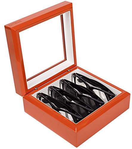 Image of OYOBox Mini Luxury Eyewear Organizer, Wood Display Box for Glasses + Sunglasses