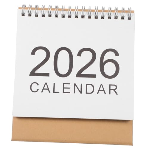 NUOBESTY 年ミニ卓上カレンダー 折りたたみスタンド付き スペース節約型 予定管理 メモ イベント追跡対応 ホーム オフィス用シンプルデザイ