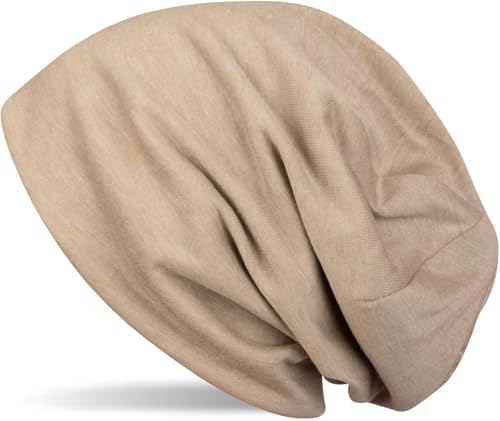styleBREAKER Unisex Stoff Beanie Mütze einfarbig, leicht und weich,...