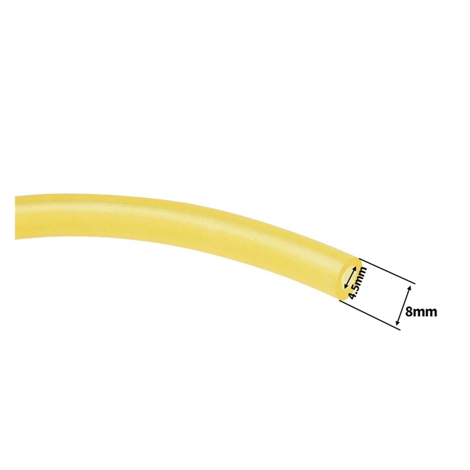 1PCS 5m 4,5x8mm Gelb Motorrad ATV Fahrrad Benzin Öl Rohr Kraftstoff Tank
