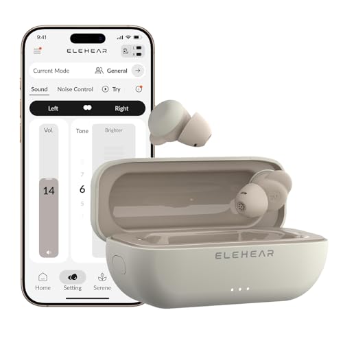 ELEHEAR-Delight OTC Hearing Aids for Seniors and Adults, AI Powered Speech Enhancement, Superior...