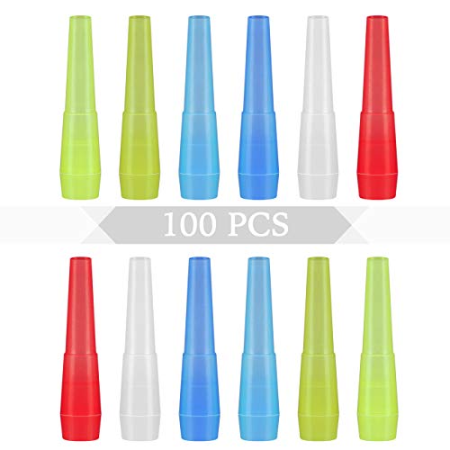 LIHAO 100 x Shisha Hygiene Mundstücke Kunststoff Einweg Hygienemundstück Wasserpfeife Zubehör Universal