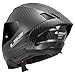 LS2 Helmets Dragon Carbon Full Face Motorcycle Helmet W/ SunShield (Gloss Black - Medium)