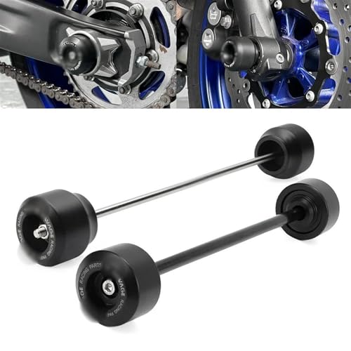 HYRHEV Motorrad Rad Schutz Hinten Vorderachse Gabel Crash Slider Für MT-07 FZ-07 2014-2024 XSR700 MT07 FZ07 Motorhaube(B Front and Rear)