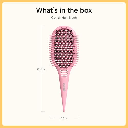 Conair Detangling Hair Brush, Tight Curls & Long Hair, Mixed Bristles - image 7