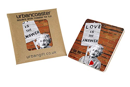 Urbangift Albert Einstein Liefde is Antwoord Coaster