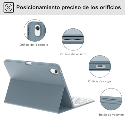 Funda teclado iPad Air 11 para estudiar y trabajar en movilidad con teclado extraíble Ñ 6