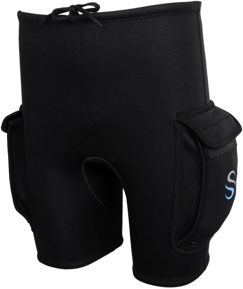 Men's Women's Wetsuit Scuba Diving Tech Shorts with Pockets - 3mm Neoprene Swimwear for Snorkeling, Surfing, Kayaking, Water Sports - Select Sizes