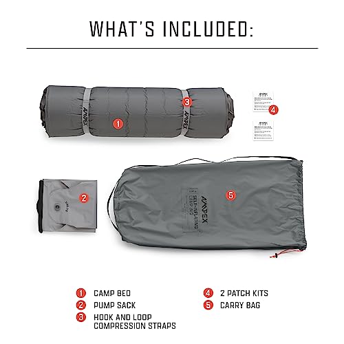 AMPEX-Camp-Bed-Self-Inflating-Camping-Mattress-Sleeping-Pad-for-Camping-Backpacking-Inflatable-Camping-Bed-for-Backpacking-Gear-LongWide-Size