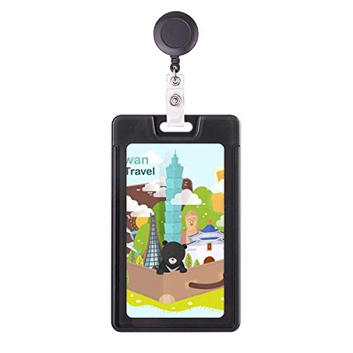 Funda retráctil para tarjetas con diseño del edificio Taipéi 101 de Taiwán