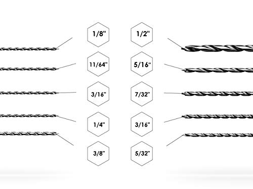 Baker And Bolt BB-0011 Extra Long 12 Inch Brad Point Drill Bit Set thumb #3