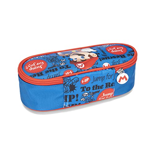SUPERMARIO, Organized Oval Pencil Case, Girl and Child, with Zipper and Puller - Image 3