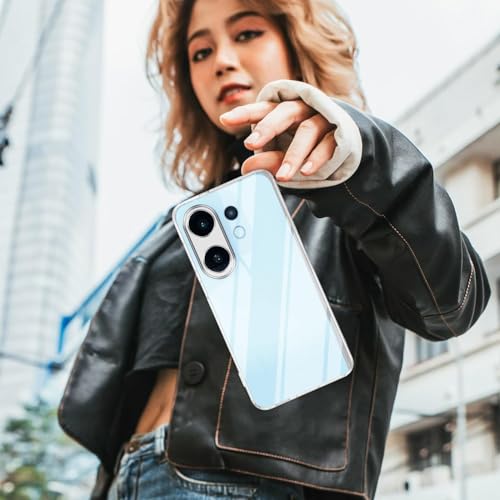 Image of Jkobi Back Case Cover for Vivo X200 FE (Silicone Clear Shockproof Case with Camera Protection and Dust Plugs | Transparent)