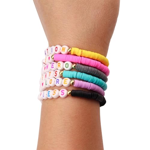 Yeshan Friendship Bracelets, Inspired Letter Album Bracelets Set, Colorful Stretchy Preppy Bracelets, Singer Music Lovers Fans Concert Merch Gifts for Women3