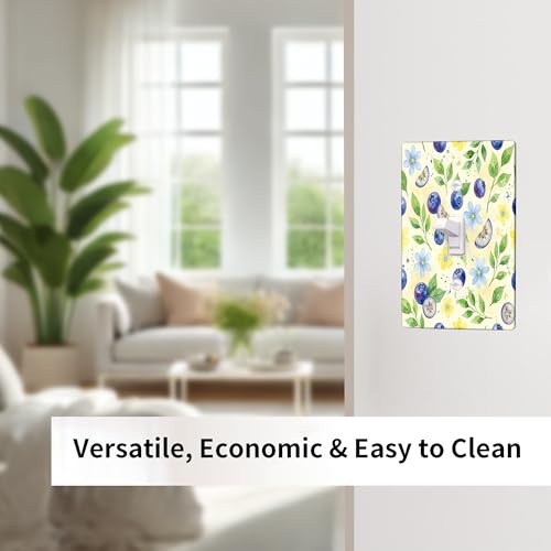 Blueberry Plaque de protection pour interrupteur mural en plastique Bleu Taille standard pour nouvel appartement, maison, chambre à coucher, bureau (simple) – vue 6