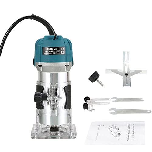 Fresadora para Madera, Recortadora eléctrica for carpintería DIY, fresadora de madera, máquina cortadora de ranuras y grabado, máquina de tallado, enrutador de madera, triangulación de envíos