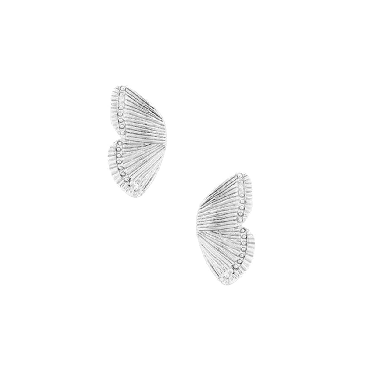 Butterfly Wings Stud Earrings for Women , 14K Gold Plated Butterfly Earrings Minimalist Lightweight Butterfly Cartilage Earrings Rose Gold Tiny Butterfly Wings Earrings Dainty Hypoallergenic Ear Jewelry: Silver
