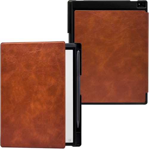 UMUBUHOMS Case for iFLYTEK AINOTE Air 2 Note-Taking Tablet 8.2', Premium PU Leather Ultra-Slim & Lightweight Durable Protective Folio Cover with Pen Holder Auto Sleep/Wake (Brown)