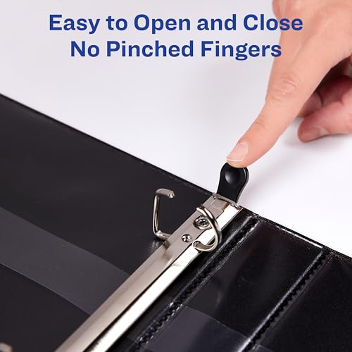 Image of Avery Heavy-Duty View Binder, 1 inch EZD One Touch Rings, 275-Sheet Capacity, DuraHinge, 12 Black Binders (79699)