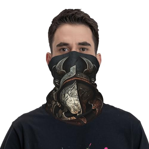 HERRECX Spartan Warrior logo Gothic Dark Cuello Pasamontañas Balaclava Bandana para Mujeres y Hombres, Blanco miniatura 2