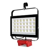 Akku Lampe für Milwaukee 18V, Led Arbeitsleuchte,Tragbares Strahler Lampe mit 2 USB Aufladung und 140° Schwenkbarem Kopf für Baustellen, Garagen, Camping, Notfälle(Ohne Akku) (112LED für Milwaukee)